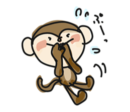 Serious monkey 3 sticker #9104736