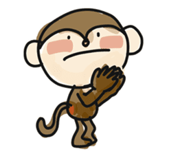 Serious monkey 3 sticker #9104742