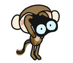 Serious monkey 3 sticker #9104759