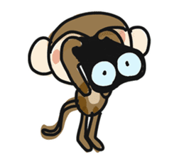 Serious monkey 3 sticker #9104759