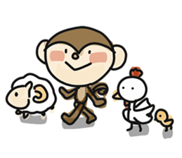 Serious monkey 3 sticker #9104767