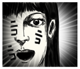 A mysterious woman Hideko sticker #9104772