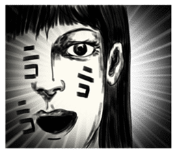 A mysterious woman Hideko sticker #9104772