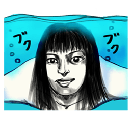 A mysterious woman Hideko sticker #9104777