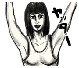 A mysterious woman Hideko sticker #9104781