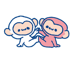 Polite small monkey. sticker #9104956