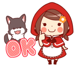 Little Red Riding Hood & Wolf sticker #9105216