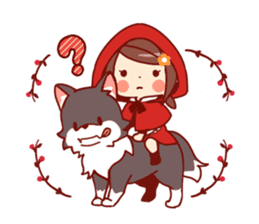 Little Red Riding Hood & Wolf sticker #9105219