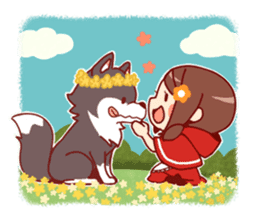Little Red Riding Hood &  Wolf sticker #9105224