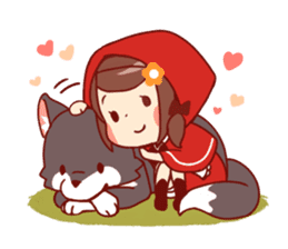 Little Red Riding Hood & Wolf sticker #9105241