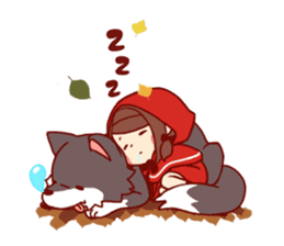 Little Red Riding Hood & Wolf sticker #9105246