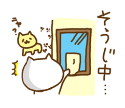 cats in winter and spring sticker #9106058