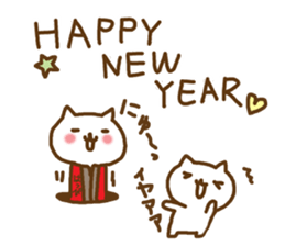 cats in winter and spring sticker #9106063