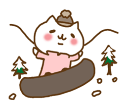 cats in winter and spring sticker #9106075