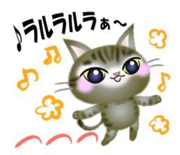 The cat happy every day. sticker #9106105