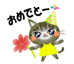 The cat happy every day. sticker #9106115