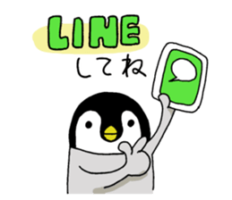 Convenient penguin sticker #9106539