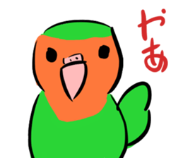 Rosy-faced lovebird Sticker sticker #9108328