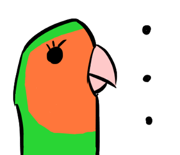 Rosy-faced lovebird Sticker sticker #9108334