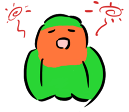 Rosy-faced lovebird Sticker sticker #9108335