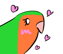 Rosy-faced lovebird Sticker sticker #9108340