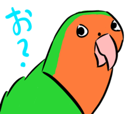 Rosy-faced lovebird Sticker sticker #9108345