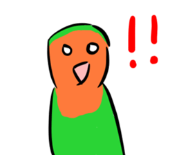 Rosy-faced lovebird Sticker sticker #9108348