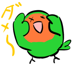 Rosy-faced lovebird Sticker sticker #9108350