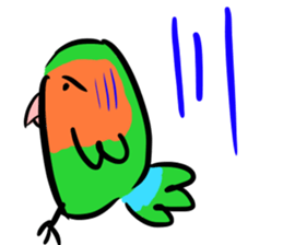 Rosy-faced lovebird Sticker sticker #9108353