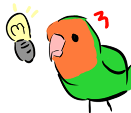 Rosy-faced lovebird Sticker sticker #9108357