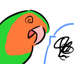 Rosy-faced lovebird Sticker sticker #9108365