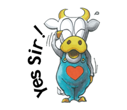 Love cow sticker #9108479