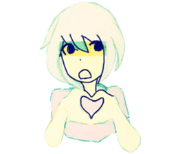 heart sign girls sticker #9110303