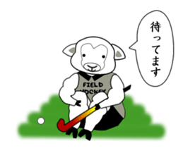 Sticker of Animal Field Hockey Players 2 sticker #9111421