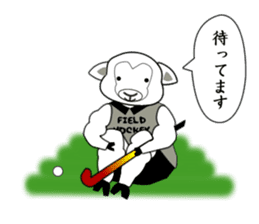 Sticker of Animal Field Hockey Players 2 sticker #9111421