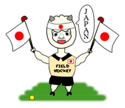 Sticker of Animal Field Hockey Players 2 sticker #9111445