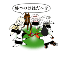 Sticker of Animal Field Hockey Players 2 sticker #9111446