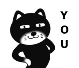 Nearly black cat 2 sticker #9111503