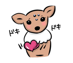 Funny deer in Nara 2 sticker #9111837