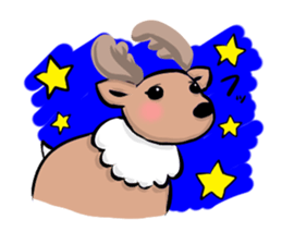 Funny deer in Nara 2 sticker #9111845