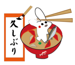 New Year's dish rabbit sticker #9112985