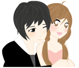 mari&mera romantic couple sticker #9113016