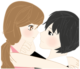 mari&mera romantic couple sticker #9113018