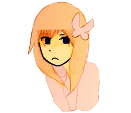 butterfly girls sticker #9113427