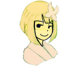 butterfly girls sticker #9113432