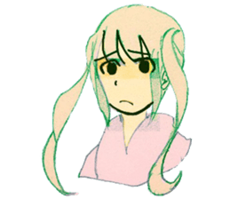 twin tail girls3 sticker #9114088