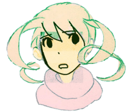 twin tail girls3 sticker #9114089