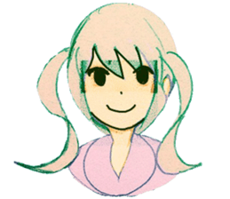 twin tail girls3 sticker #9114090