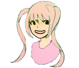 twin tail girls3 sticker #9114091