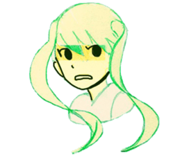 twin tail girls3 sticker #9114093